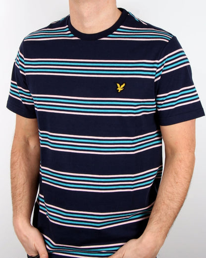 Lyle And Scott – Gestreiftes T-Shirt in Marineblau