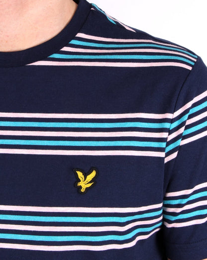 Lyle And Scott – Gestreiftes T-Shirt in Marineblau