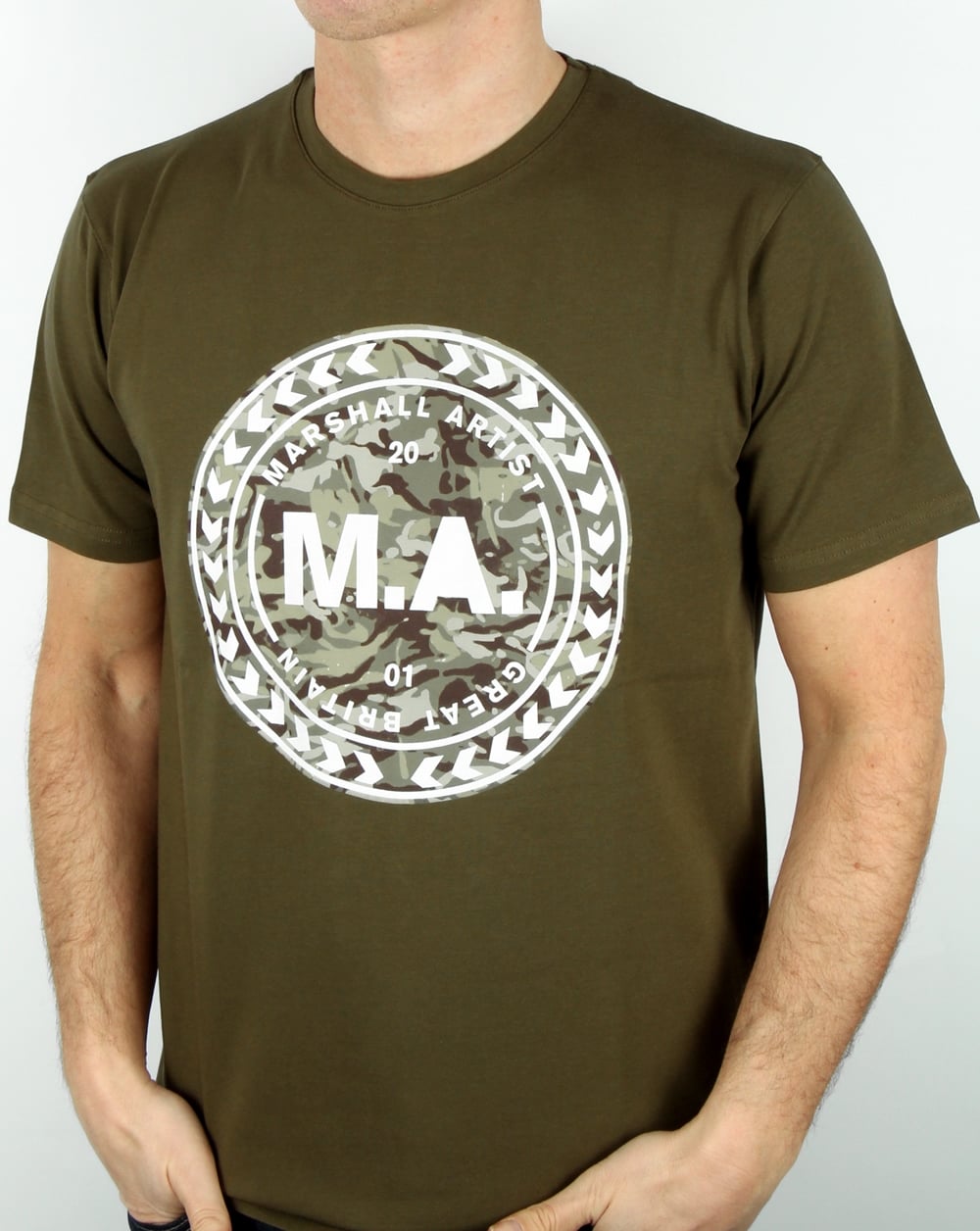 Marshall Artist – T-Shirt „MTC Siren“ in Khaki