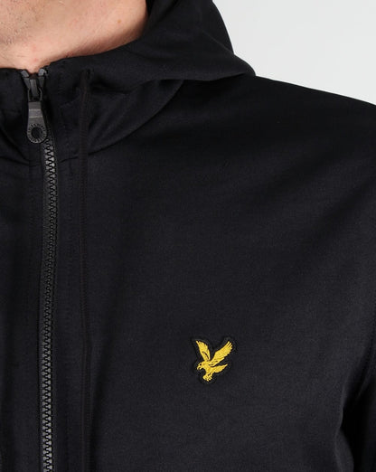 Lyle And Scott – Schwarzes Trainingsoberteil mit Trichterkragen und Kapuze