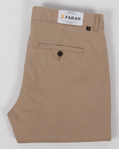 Farah Elm Chino-Twillhose Helles Sand