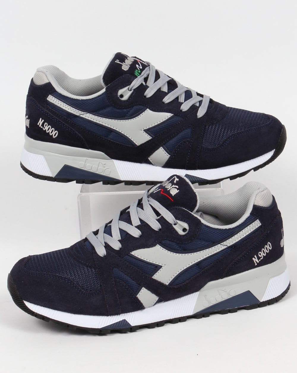 Diadora N9000 NYL Sneaker Marineblau/Hohe Taille 