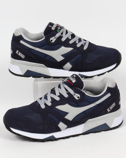 Diadora N9000 NYL Sneaker Marineblau/Hohe Taille 