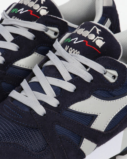 Diadora N9000 NYL Sneaker Marineblau/Hohe Taille 