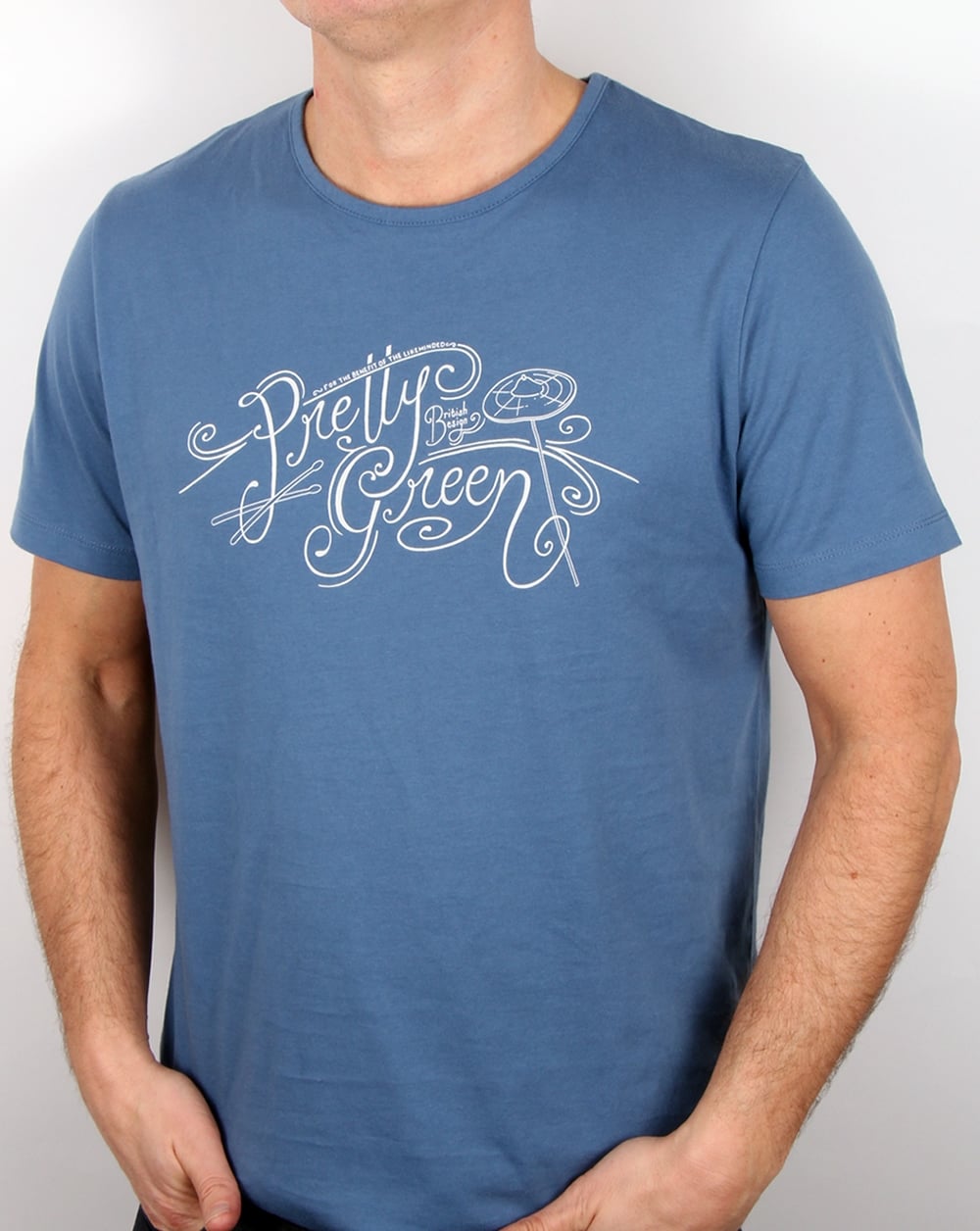 Pretty Green Cymbal T-Shirt Mittelblau