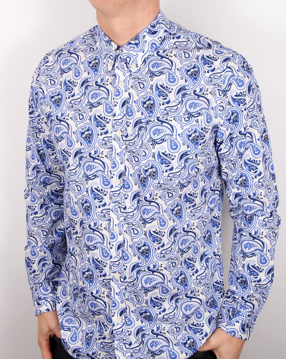 Pretty Green Caversham Paisley-Hemd Weiß