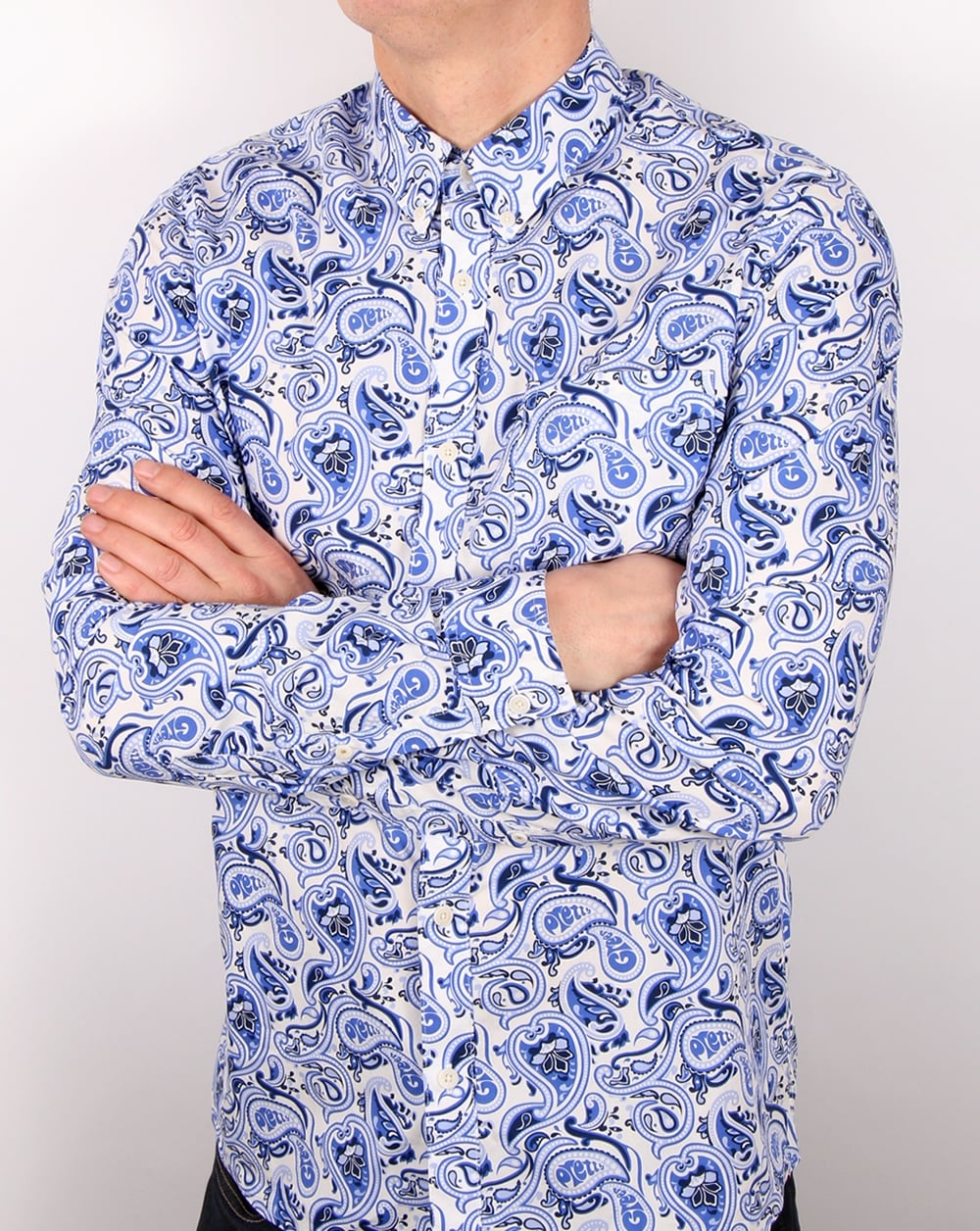 Pretty Green Caversham Paisley-Hemd Weiß