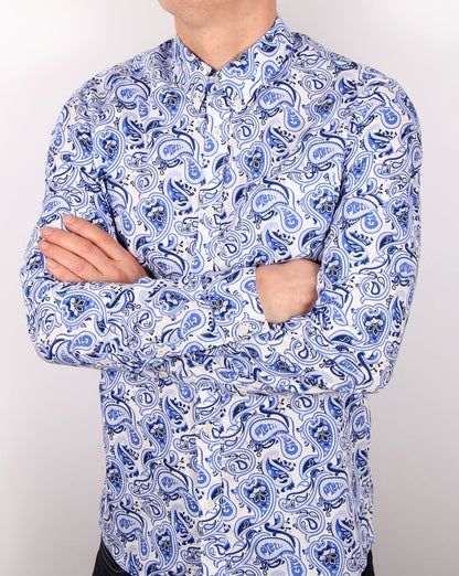 Pretty Green Caversham Paisley-Hemd Weiß
