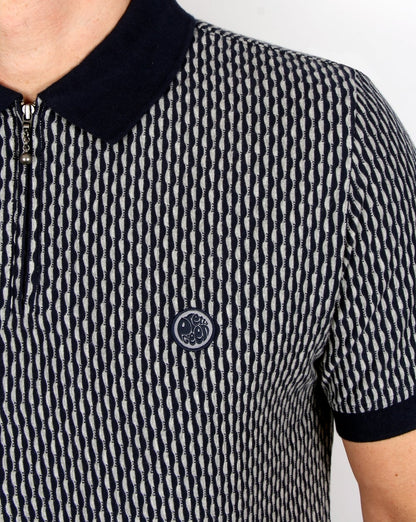 Pretty Green Saunton Poloshirt, Marineblau