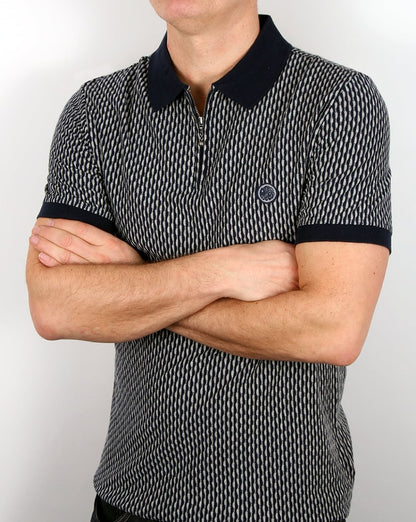 Pretty Green Saunton Poloshirt, Marineblau