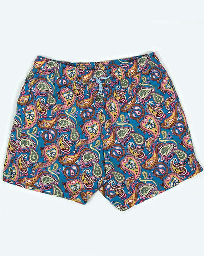 Pretty Green – Badeshorts mit Paisley-Muster, mehrfarbig