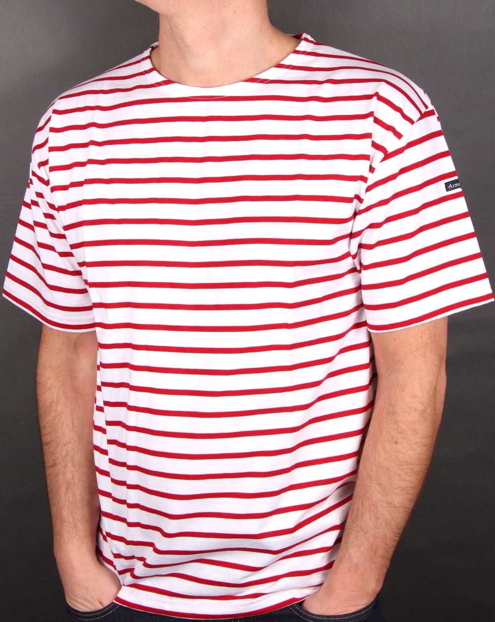 Armor-lux Theviec Stripe T-Shirt Rot/Weiß