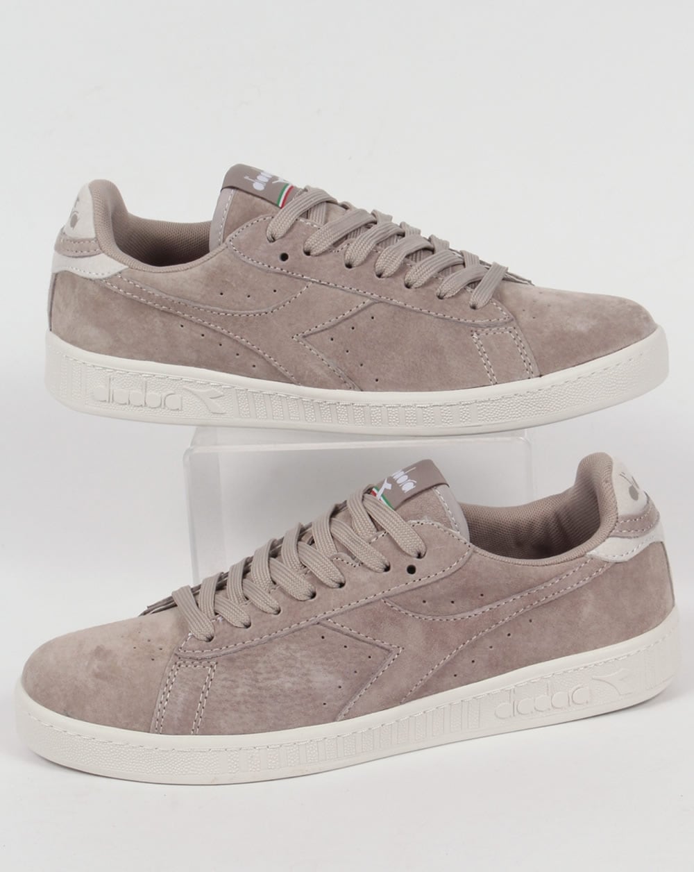 Diadora Game Low Wildleder-Sneaker Grau Silber