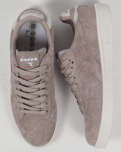 Diadora Game Low Wildleder-Sneaker Grau Silber