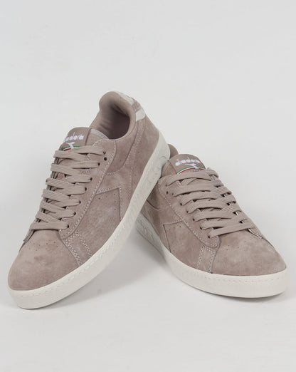 Diadora Game Low Wildleder-Sneaker Grau Silber