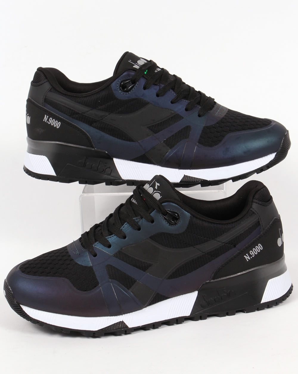 Diadora N9000 MM Hologramm-Sneaker Schwarz