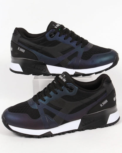 Diadora N9000 MM Hologramm-Sneaker Schwarz
