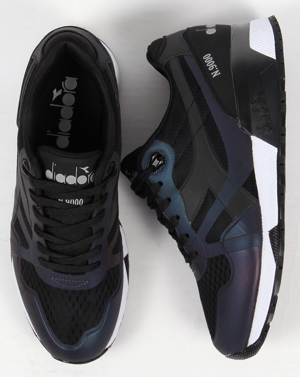 Diadora N9000 MM Hologramm-Sneaker Schwarz