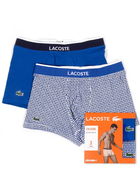 Lacoste Twin Pack Boxer Shorts Blue/Multi
