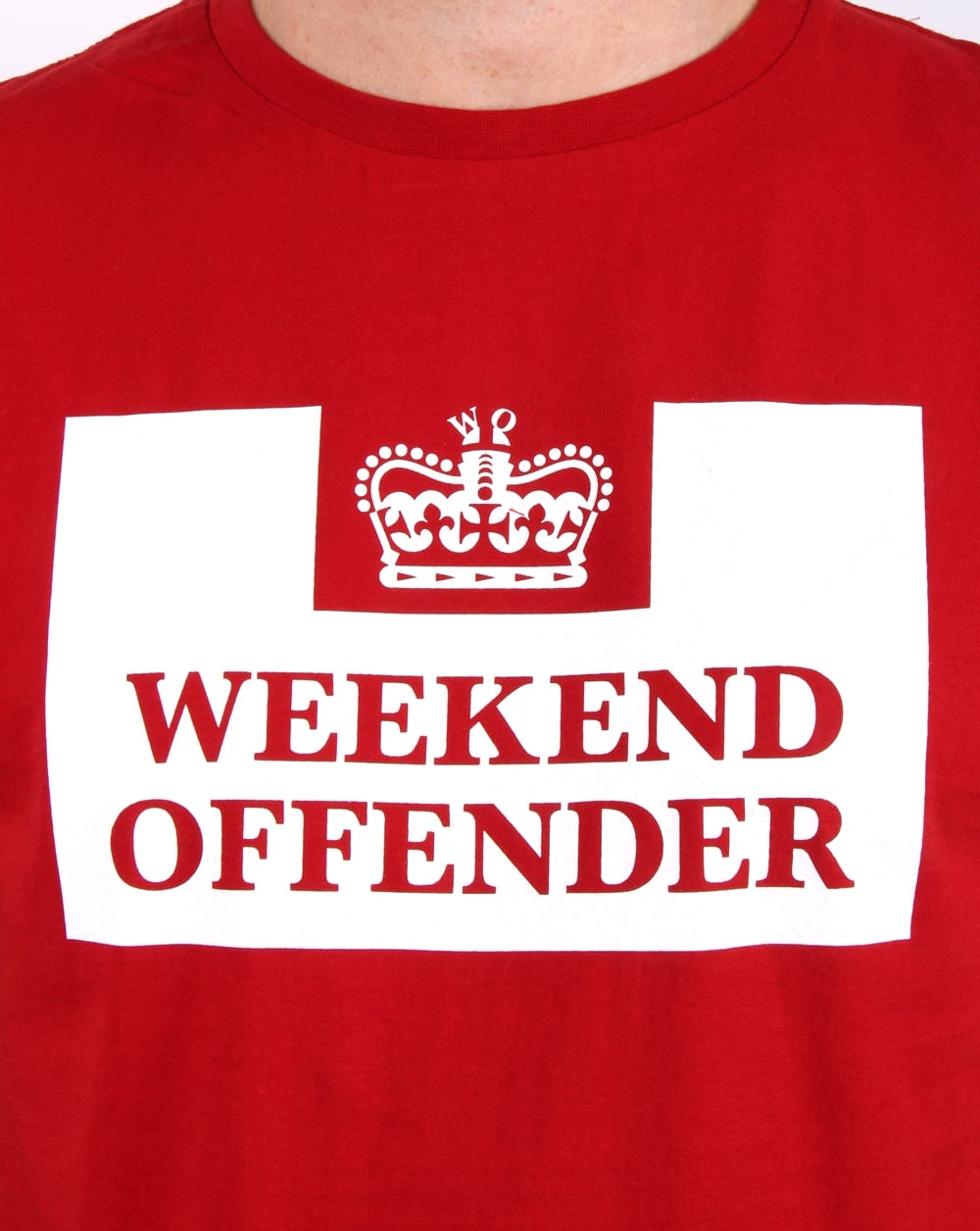 Weekend Offender Prison T-shirt Red