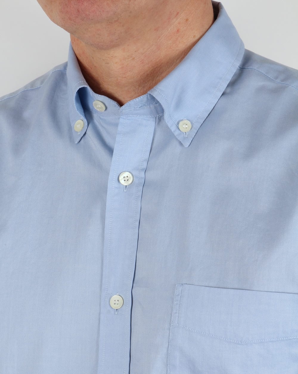 Aquascutum Ashford Oxford Kurzarmhemd Himmelblau