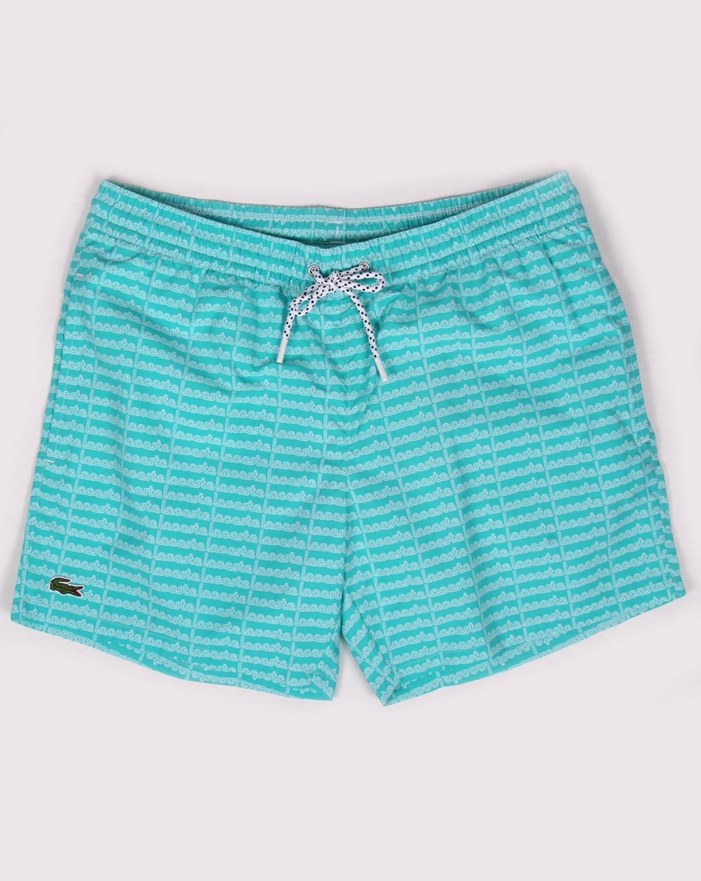 Lacoste – Bermuda-Badeshorts mit linearem Logo
