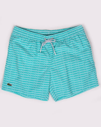 Lacoste – Bermuda-Badeshorts mit linearem Logo