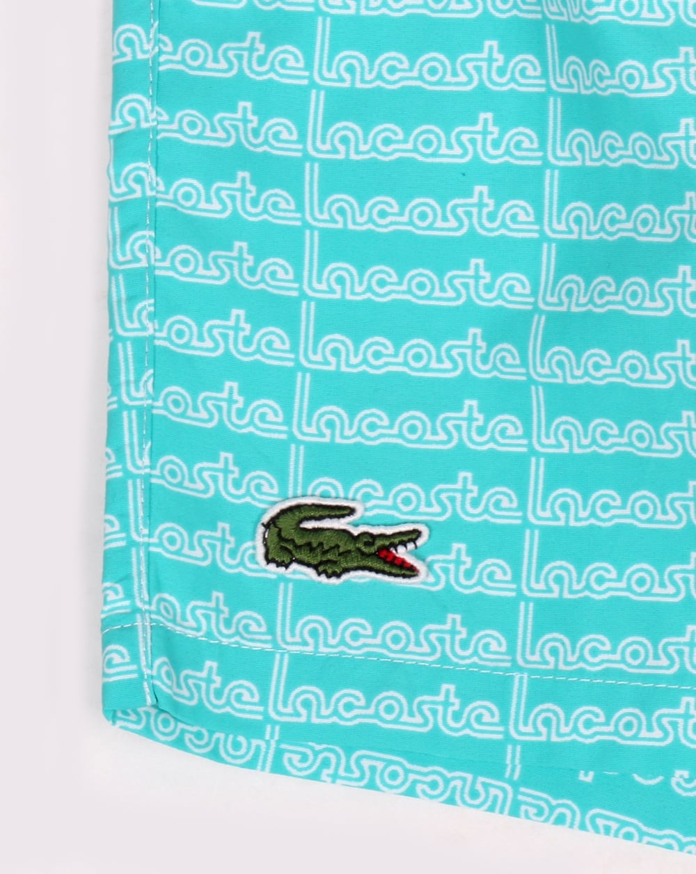 Lacoste – Bermuda-Badeshorts mit linearem Logo