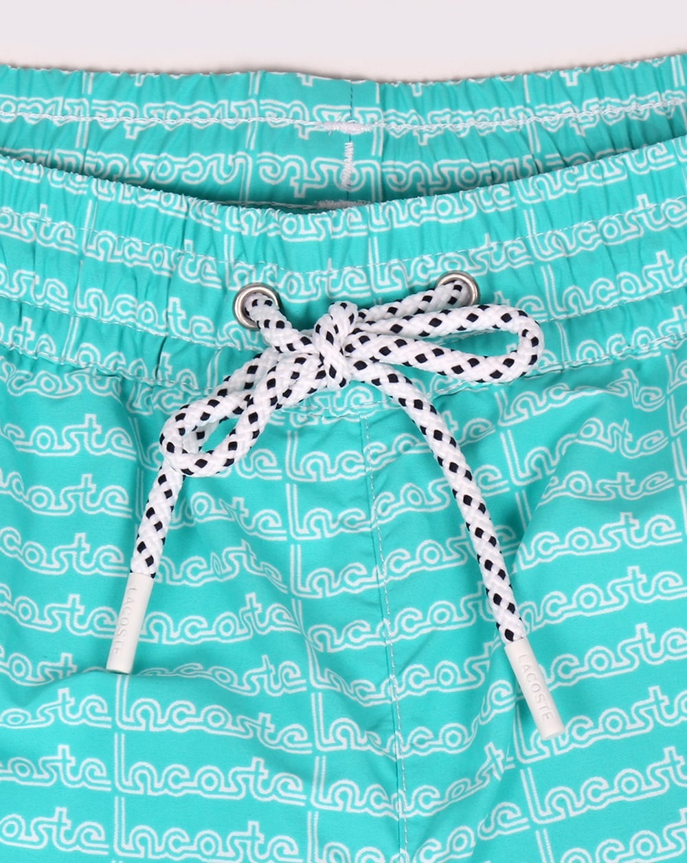 Lacoste – Bermuda-Badeshorts mit linearem Logo