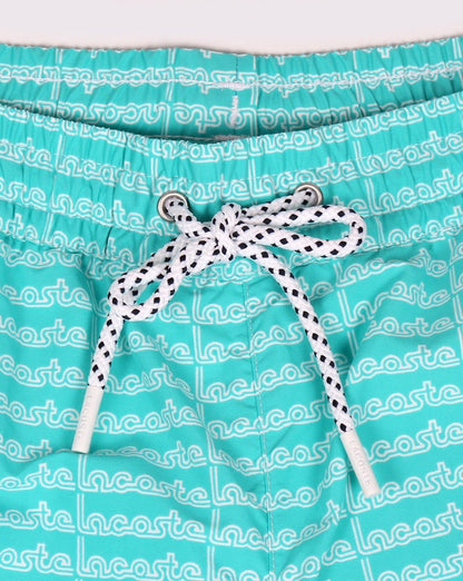 Lacoste – Bermuda-Badeshorts mit linearem Logo