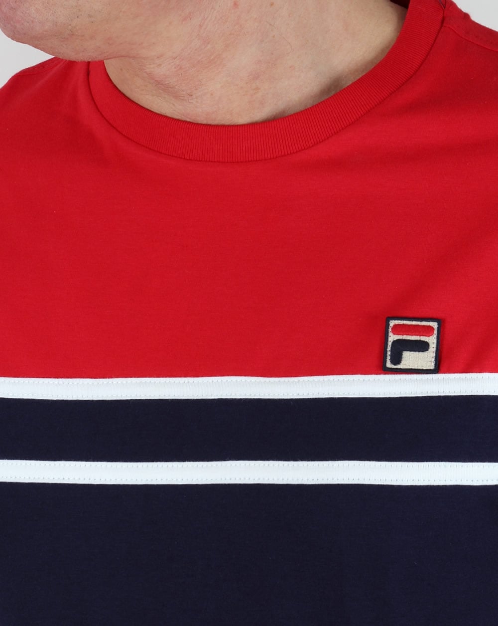 Fila Vintage Baldi T-Shirt Rot/Marineblau