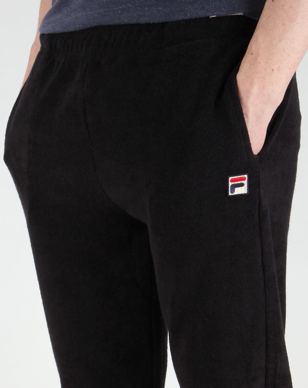 Fila Vintage Stoppini Frottee-Trainingshose in Schwarz