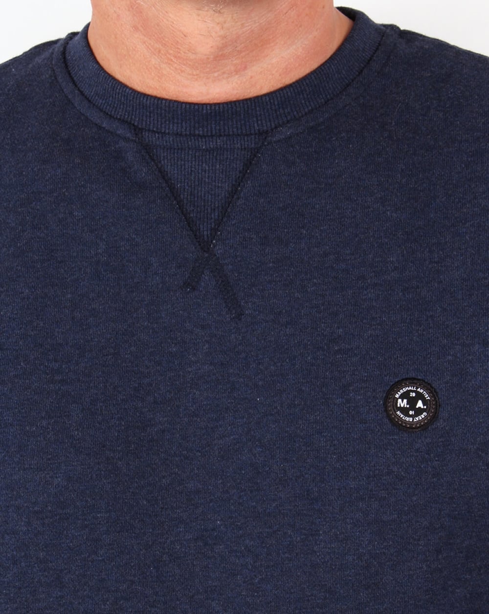 Marshall Artist Sweatshirt mit Rundhalsausschnitt, Marineblau