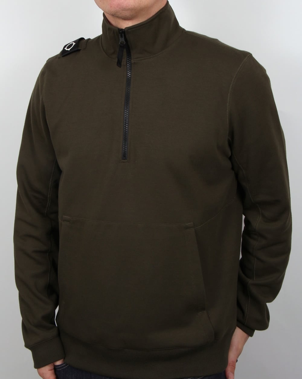 Ma.strum Chaffee Half Zip Sweatshirt Dark Olive