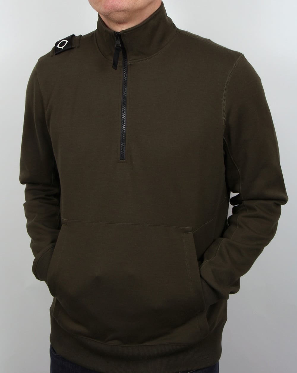 Ma.strum Chaffee Half Zip Sweatshirt Dunkeloliv
