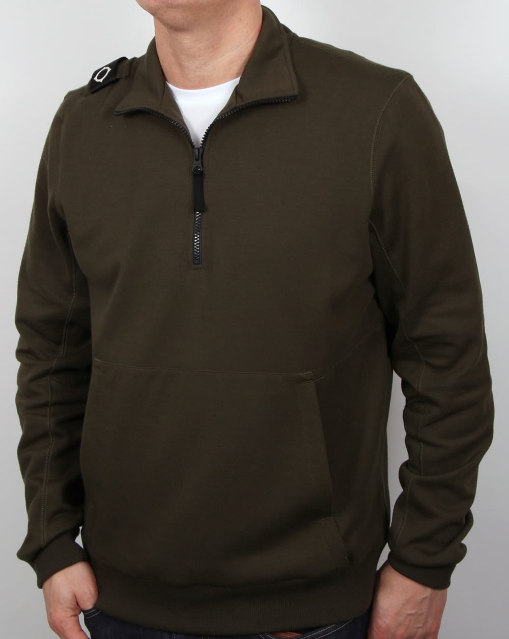 Ma.strum Chaffee Half Zip Sweatshirt Dark Olive