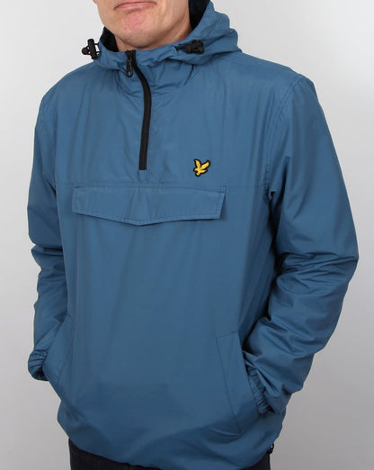 Lyle And Scott – Smock-Jacke mit Reißverschluss und viertellangem Reißverschluss, Hellblau