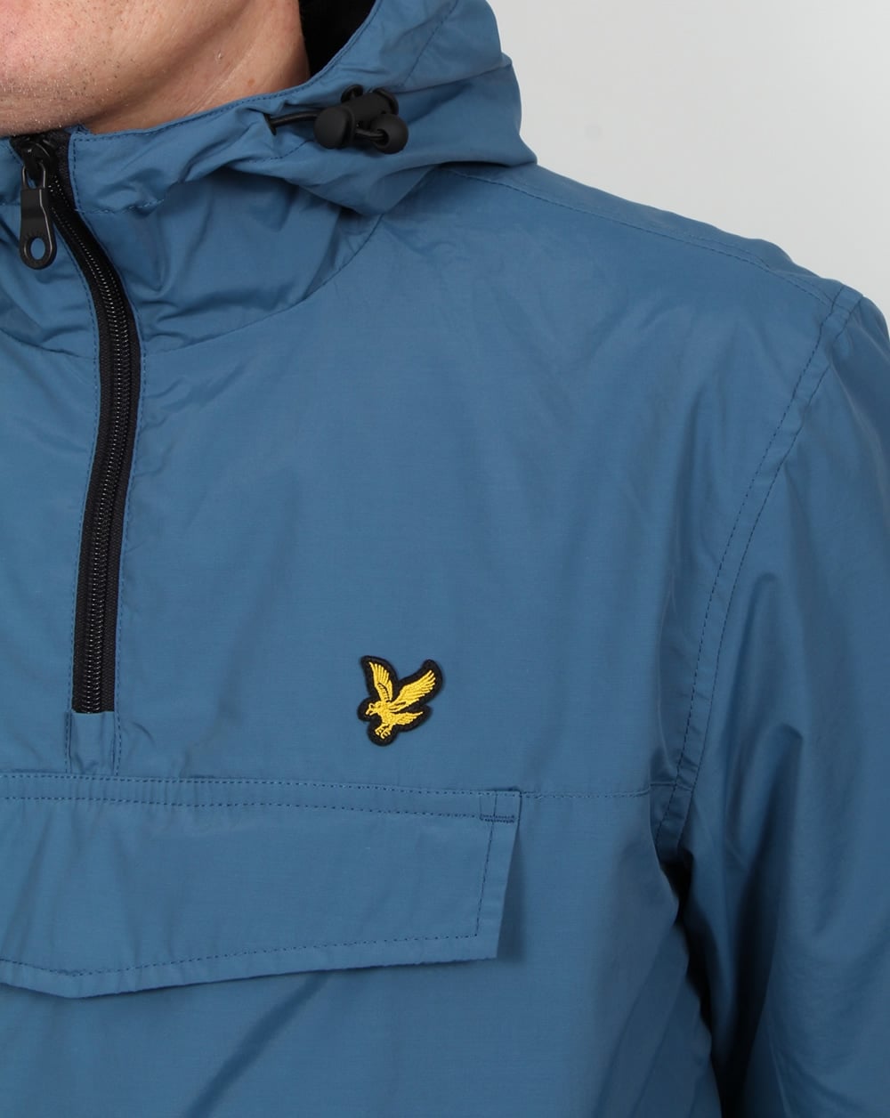 Lyle And Scott – Smock-Jacke mit Reißverschluss und viertellangem Reißverschluss, Hellblau