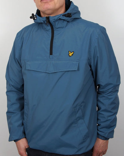 Lyle And Scott – Smock-Jacke mit Reißverschluss und viertellangem Reißverschluss, Hellblau