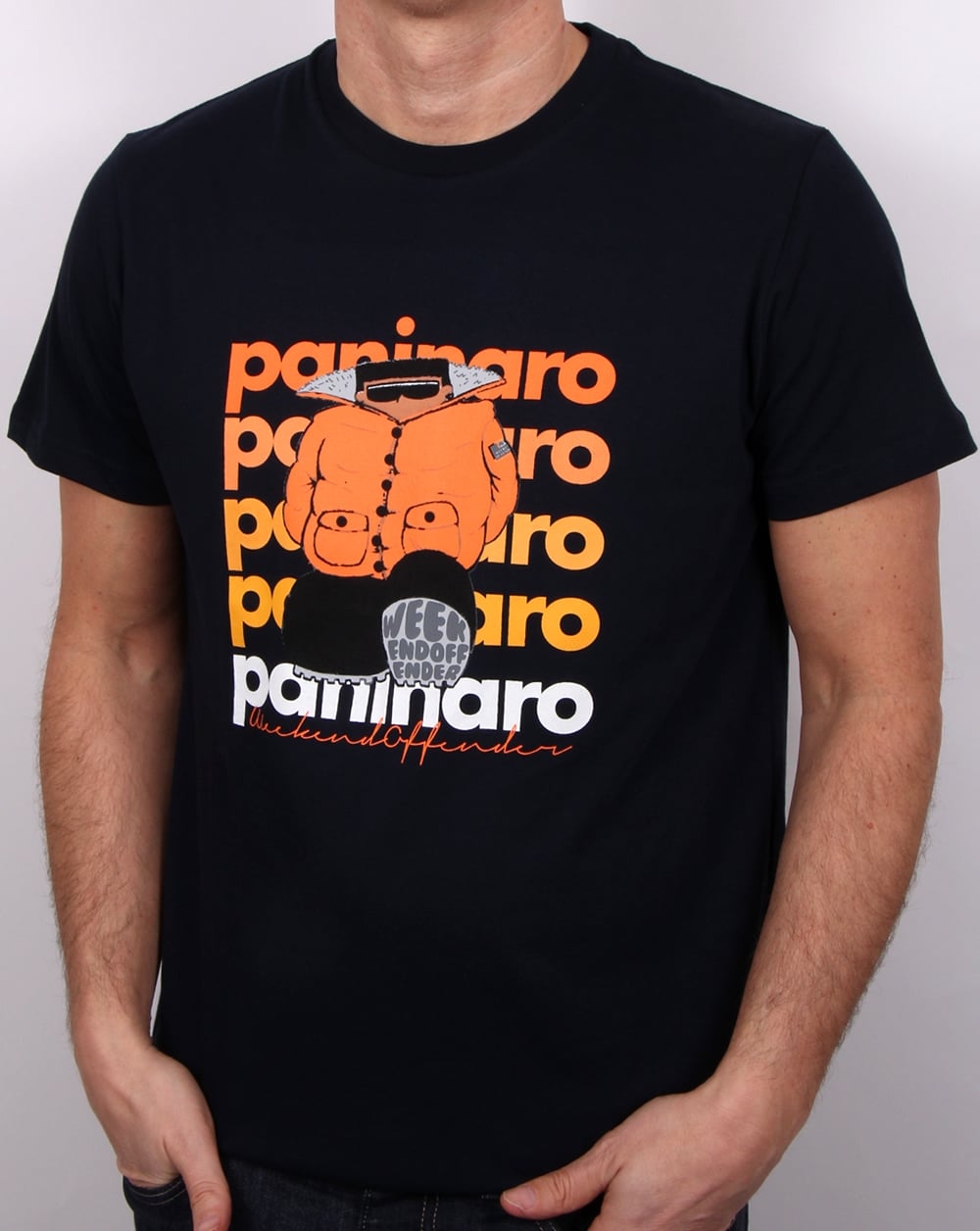 Weekend Offender Paninaro Herren T-Shirt Marineblau
