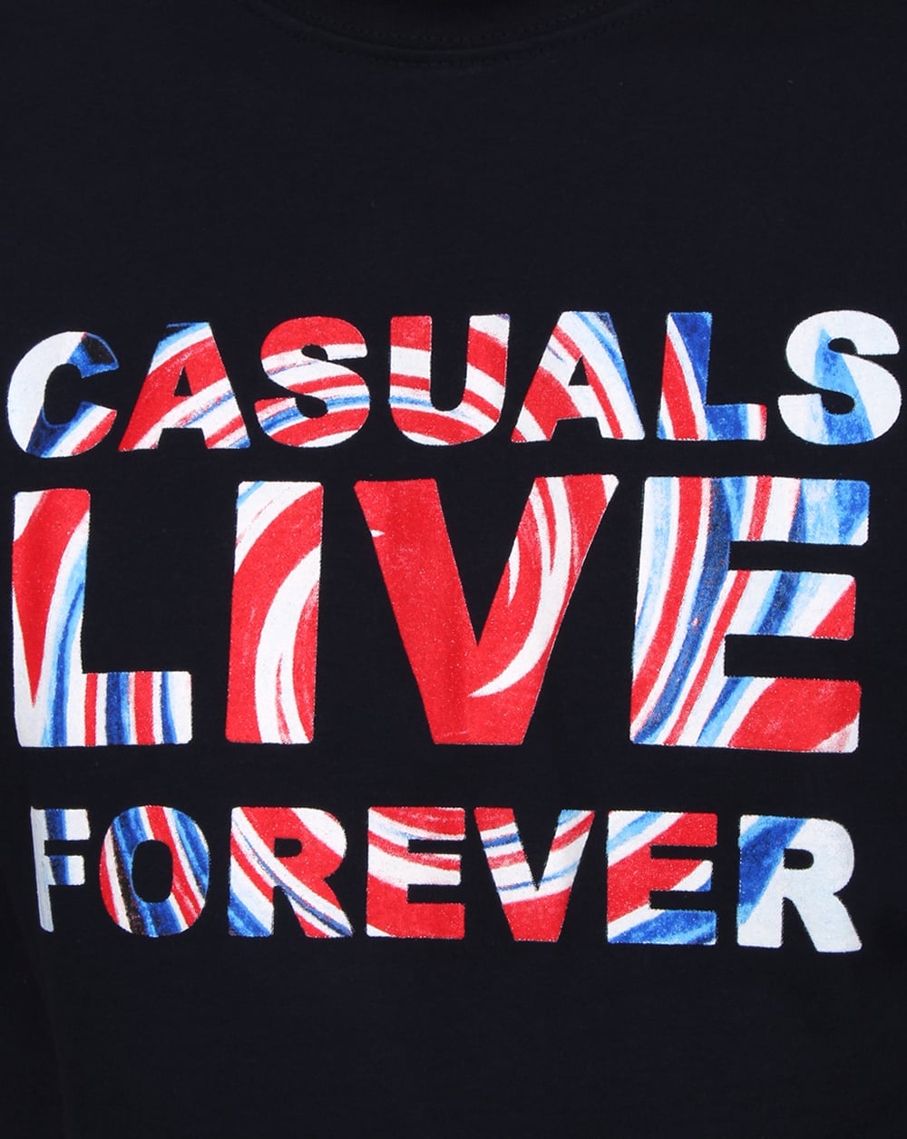 80er Casual Classics Live Forever T-Shirt Marineblau