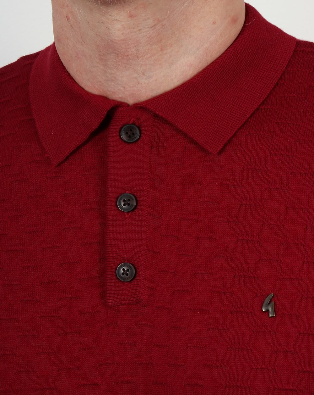 Gabicci Vintage Bennett Poloshirt Dunkelrot