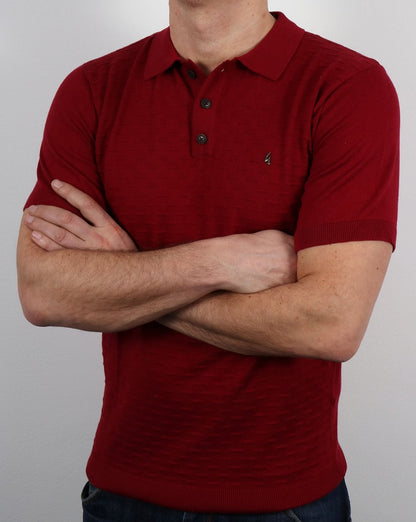 Gabicci Vintage Bennett Poloshirt Dunkelrot