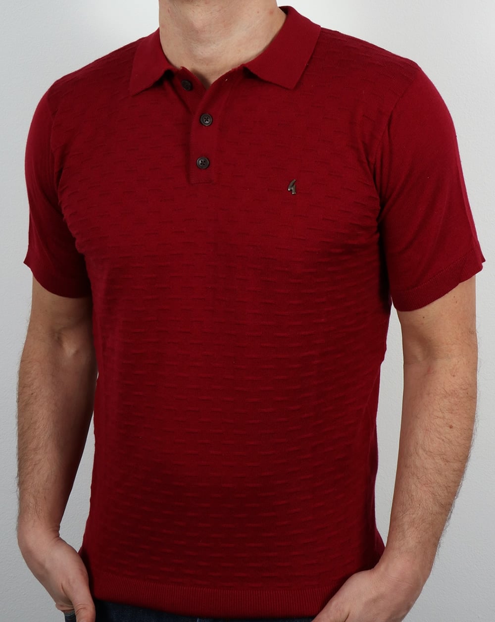 Gabicci Vintage Bennett Poloshirt Dunkelrot