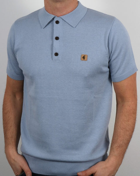 Gabicci Vintage Jackson Polo Shirt Light Blue