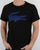 Lacoste Croc Print T Shirt Black/French Blue
