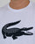 Lacoste Croc Print T Shirt White/Navy