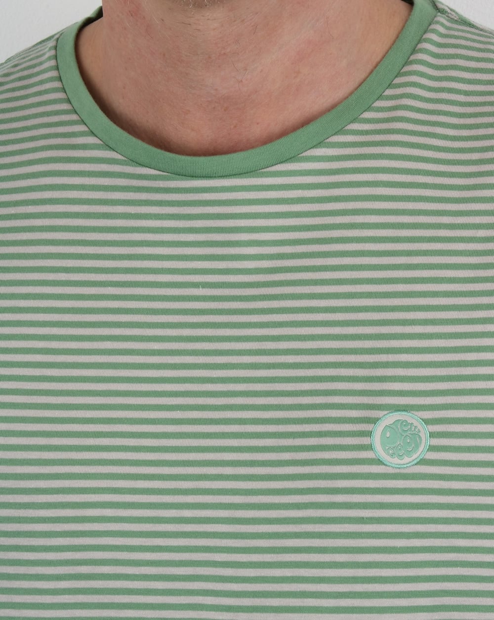 Pretty Green Gestreiftes Feeder T-Shirt Hellgrün