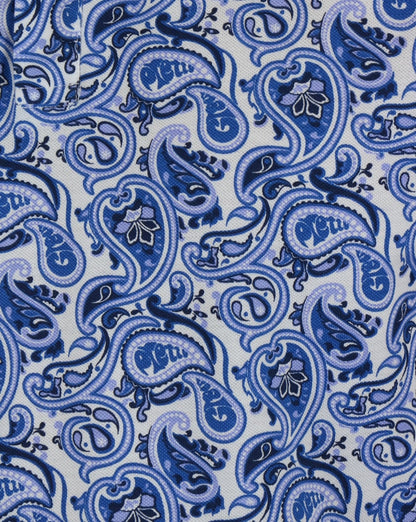 Pretty Green Caversham Paisley Poloshirt Blau