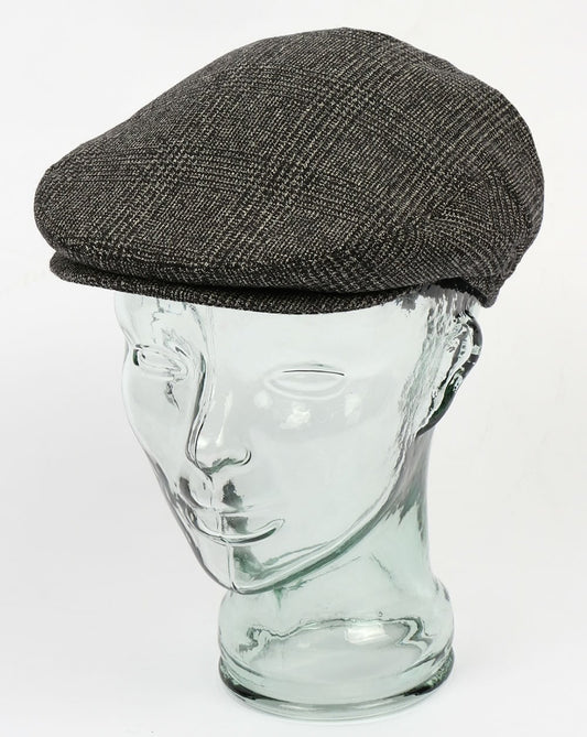 80er Casual Classics Naple Schiebermütze aus reiner Wolle Schwarz